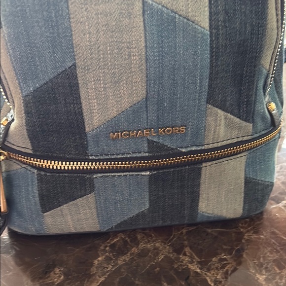 Michael Kors Denim Patchwork Backpack - Picture 3 of 9